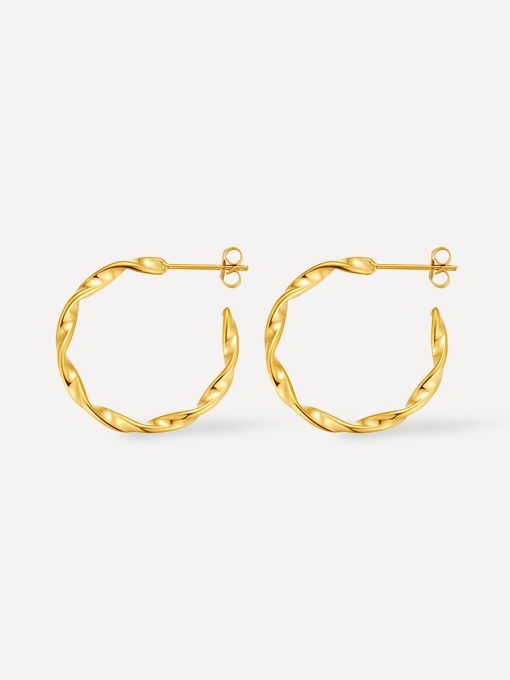 Twisted Hoop Ohrringe ICRUSH Gold/Silver