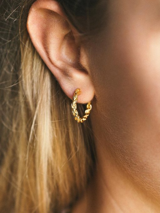 GENTLENESS HOOP OHRRINGE GOLD ICRUSH Gold/Silver