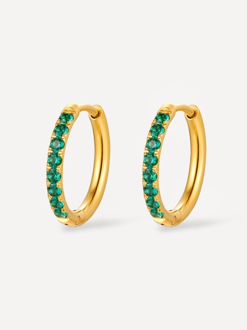 TEXTURED HOOPS MEDIUM OHRRINGE SILBER ICRUSH TEXTURED HOOPS MEDIUM OHRRINGE SILBER ICRUSH Gold/Silver