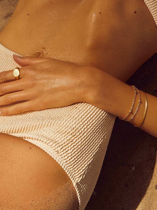 Pearls OT Kette Silber ICRUSH Gold/Silver