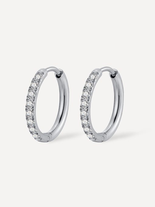 CRYSTALIZED SHINE HOOP Ohrringe Silber ICRUSH Gold/Silver