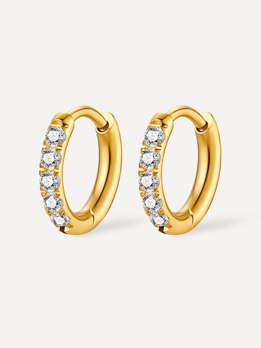 CRYSTALIZED SHINE HOOP SMALL Ohrringe Gold ICRUSH CRYSTALIZED SHINE HOOP SMALL Ohrringe Gold ICRUSH Gold/Silver