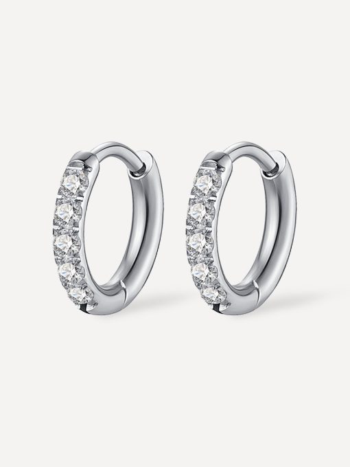 CRYSTALIZED SHINE HOOP SMALL Ohrringe Gold ICRUSH Gold/Silver