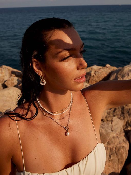 Smooth Curve Ohrringe Silber ICRUSH Gold/Silver