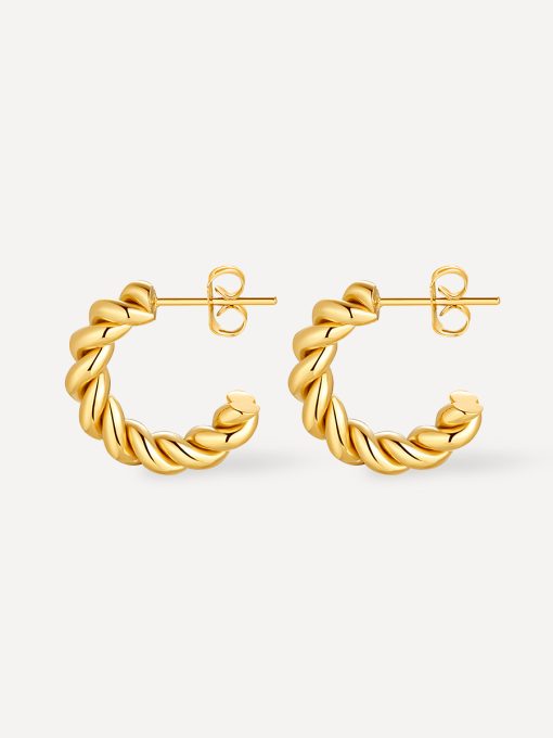 Twirl Ohrringe Silber ICRUSH Twirl Ohrringe Silber ICRUSH Gold/Silver