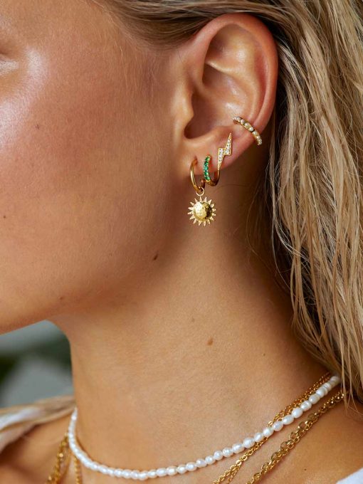 Calm Pearl EARCUFF GOLD ICRUSH Gold/Silver