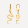 Snake Ohrringe Gold ICRUSH Gold/Silver