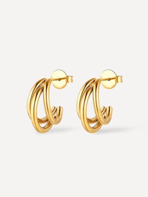 HANGING TRIO Mini Ohrringe Gold ICRUSH HANGING TRIO Mini Ohrringe Gold ICRUSH Gold/Silver