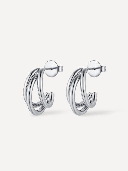 HANGING TRIO Mini Ohrringe Gold ICRUSH Gold/Silver