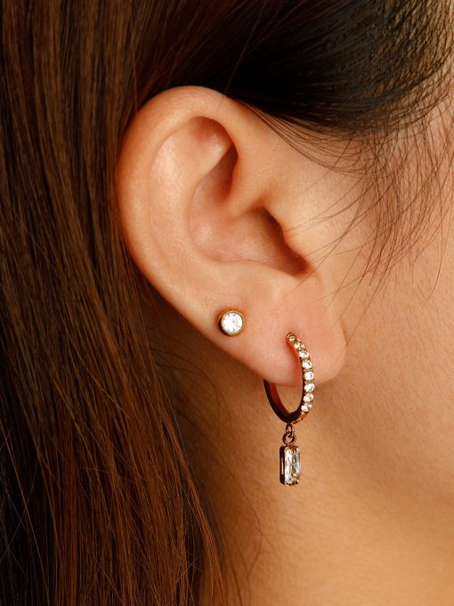 CRYSTALIZED CHÉRIE Ohrringe Silber ICRUSH Gold/Silver