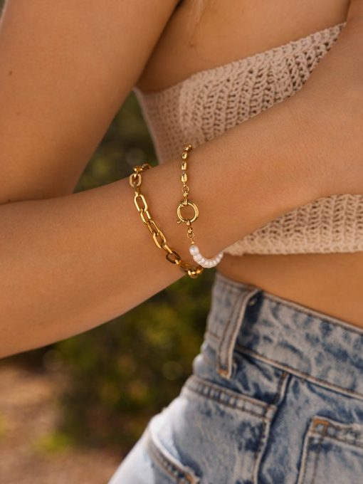 Brave Pearl Ohrringe Silber ICRUSH Gold/Silver