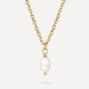 Simple Pearl Pendant Kette Gold ICRUSH Gold/Silver