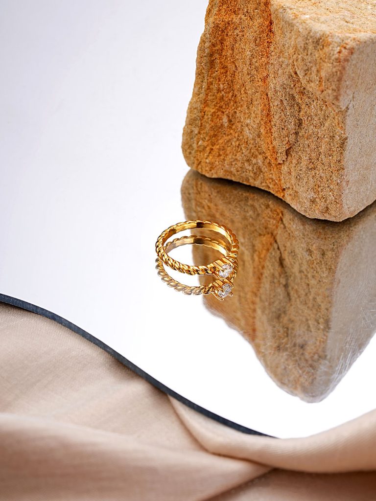TWIRL Shine Ring Gold ICRUSH Gold/Silver