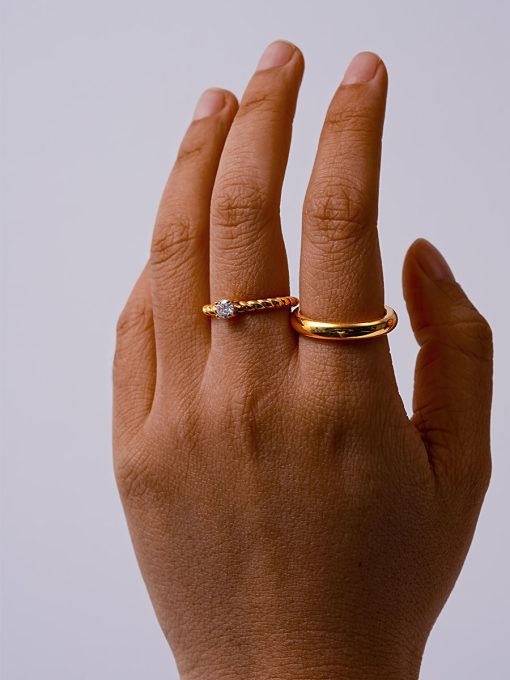 TWIRL Shine Ring Gold ICRUSH Gold/Silver