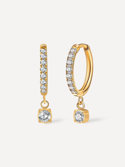 Dazzling Grace Ohrringe Silber ICRUSH Gold/Silver