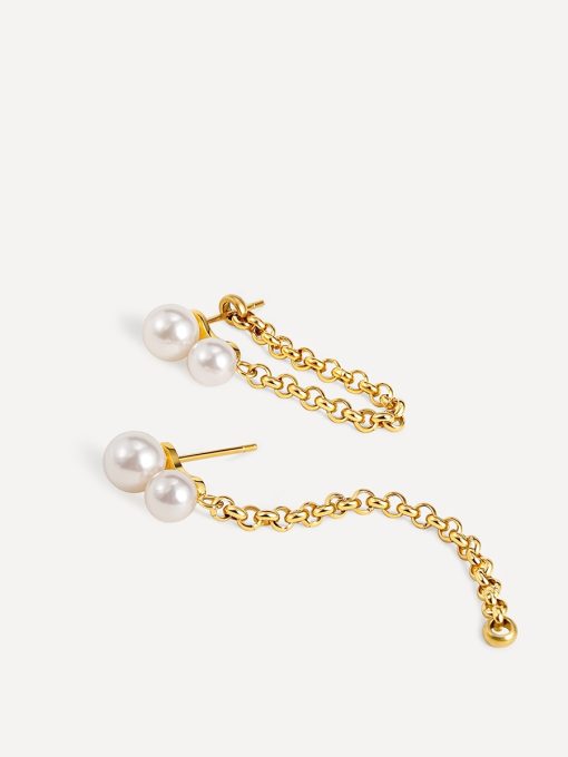 JOYFUL Pearl Ohrringe Silber ICRUSH Gold/Silver