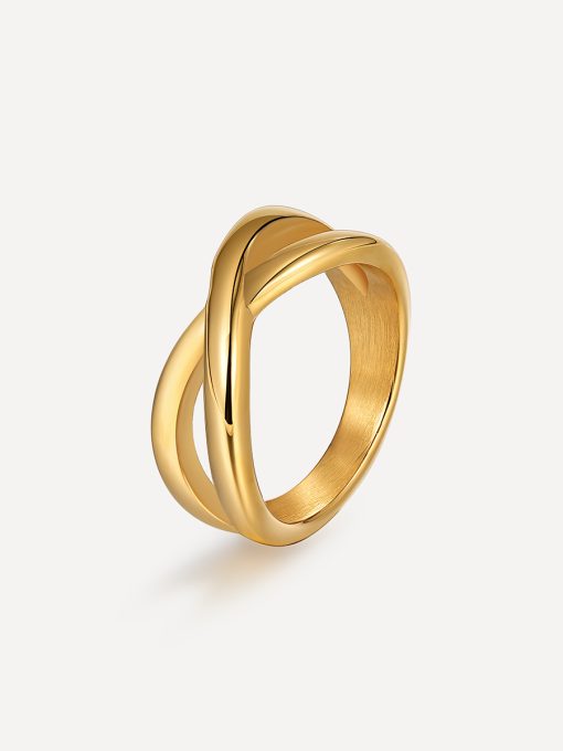 Crossing Path Ring Gold ICRUSH Gold/Silver