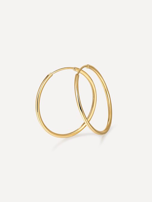 Slim Hoop Large Ohrringe Gold ICRUSH Gold/Silver