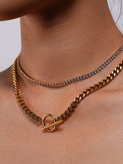 Marquise Shining Kette Gold ICRUSH Gold/Silver