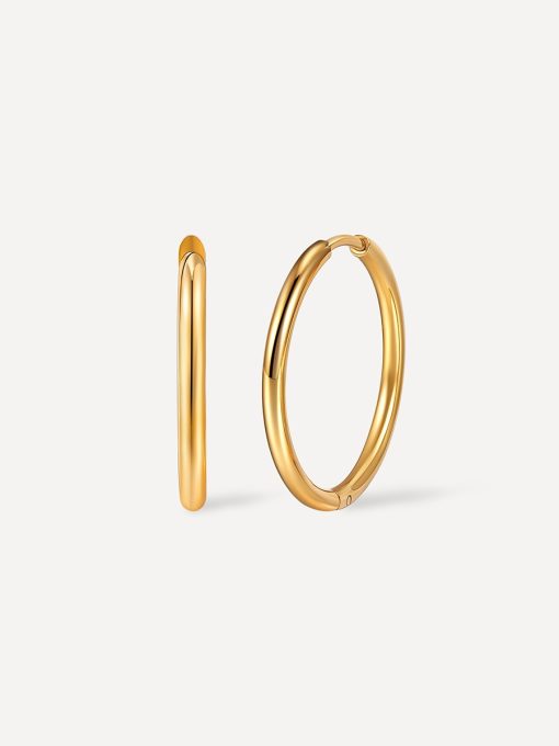 SLIM HOOP MEDIUM OHRRINGE SILBER ICRUSH Gold/Silver