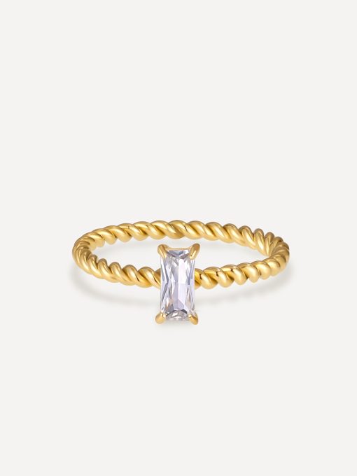 Pure Precious Twist Ring Gold ICRUSH Gold/Silver