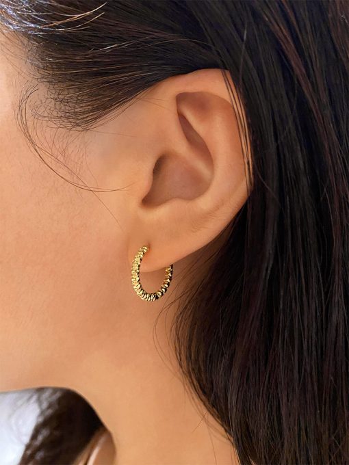 Spark Hoop Ohrringe Gold ICRUSH Gold/Silver