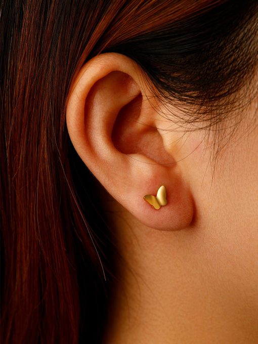 Simple Butterfly Ohrringe Gold ICRUSH Gold/Silver