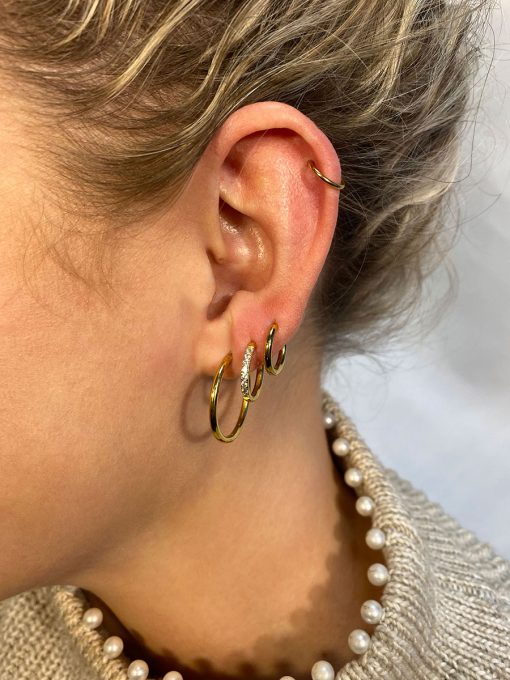 Simple Hoop Titan Piercing Gold ICRUSH Gold/Silver