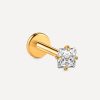 Square Spark Titan Piercing Gold ICRUSH Gold/Silver