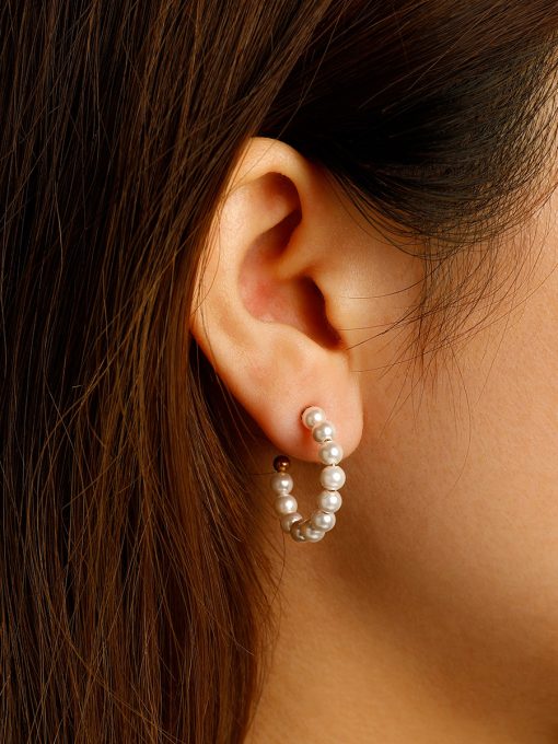 CLASSIC PEARLS Ohrringe Small Gold ICRUSH Gold/Silver