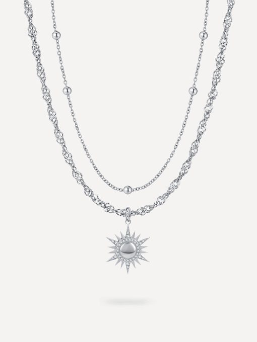 Cluster Glitter Kette Gold ICRUSH Gold/Silver