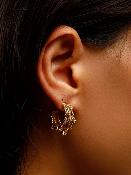 Wonderful World Ohrringe Gold ICRUSH Gold/Silver