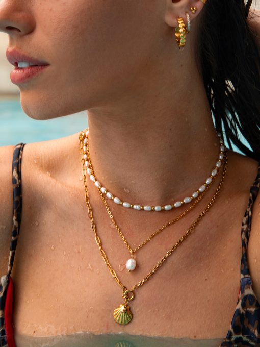 Beach Party Shells Ohrringe Gold ICRUSH Gold/Silver