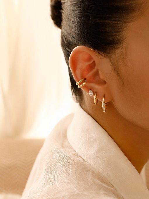 Eden Temptation Texture Earcuff Gold ICRUSH Gold/Silver