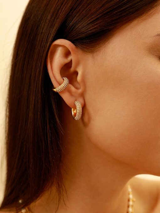 Big Starry Night Ohrringe Silber ICRUSH Gold/Silver