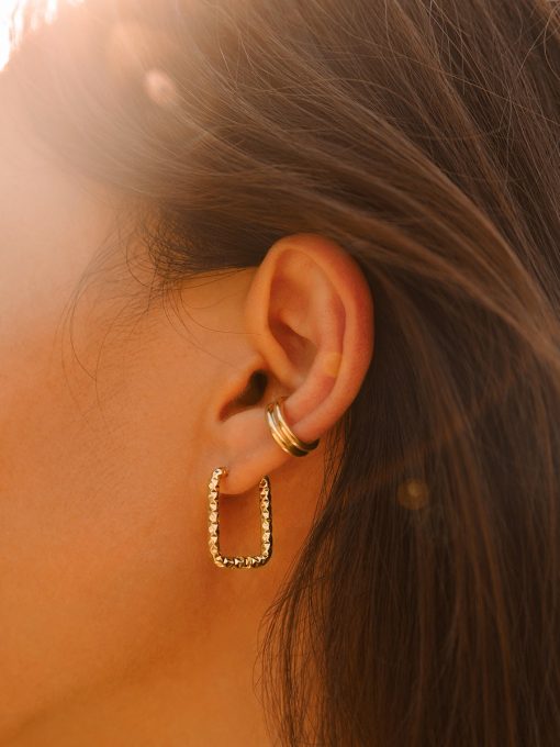 Geometric Hoop Ohrringe Gold ICRUSH Gold/Silver