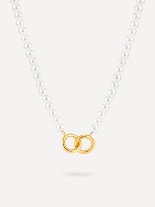 Infinite Love Pearl Kette Silber ICRUSH Gold/Silver
