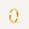 Eternity Plain Gold Double Hoop Titan Piercing Silber ICRUSH Gold/Silver