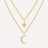 Moon Phase N Star Double Layer Kette Gold ICRUSH Gold/Silver