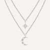 Moon Phase N Star Double Layer Kette Silber ICRUSH Gold/Silver