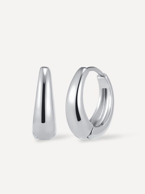 Graceful Dome Ohrringe Silber ICRUSH Gold/Silver