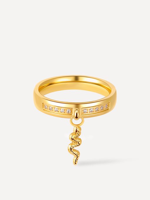 Modern Snake Ring Silber ICRUSH Gold/Silver