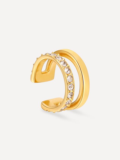 Moon Phase Duo Brilliant Earcuff Silber ICRUSH Gold/Silver