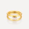 Sea and Sky Double Circular Ring Silber ICRUSH Gold/Silver